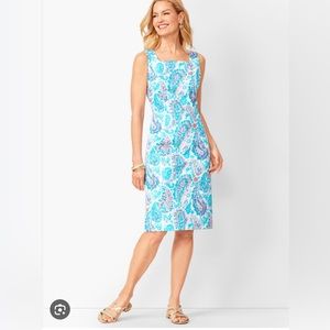TALBOTS FRESCO PAISLEY SHEATH DRESS size 4